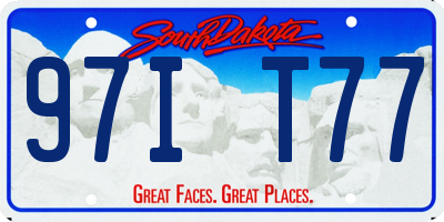 SD license plate 97IT77