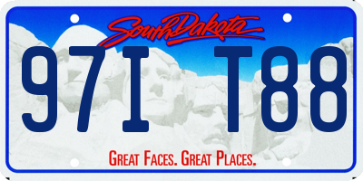 SD license plate 97IT88