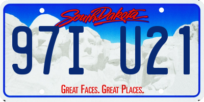 SD license plate 97IU21