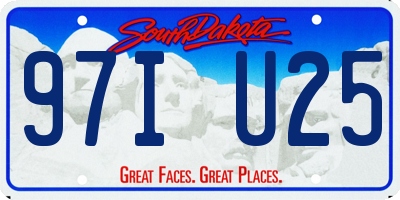 SD license plate 97IU25