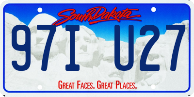 SD license plate 97IU27