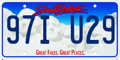 SD license plate 97IU29