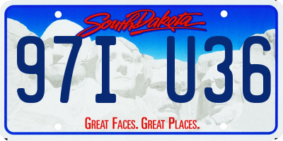 SD license plate 97IU36