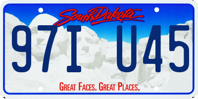 SD license plate 97IU45
