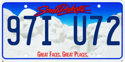SD license plate 97IU72