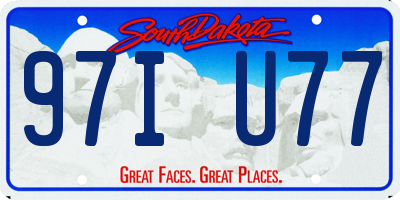 SD license plate 97IU77