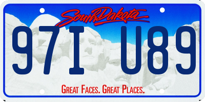 SD license plate 97IU89