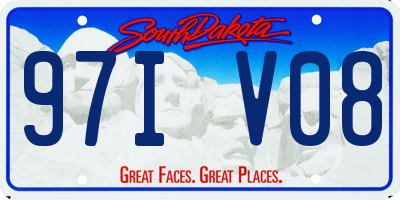 SD license plate 97IV08