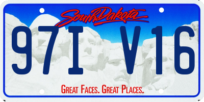 SD license plate 97IV16