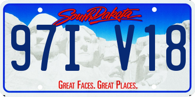 SD license plate 97IV18