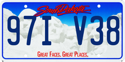 SD license plate 97IV38