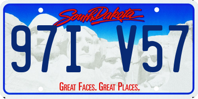 SD license plate 97IV57