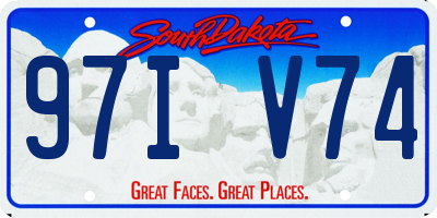 SD license plate 97IV74