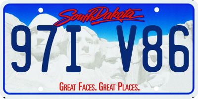 SD license plate 97IV86