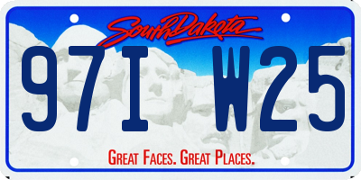 SD license plate 97IW25