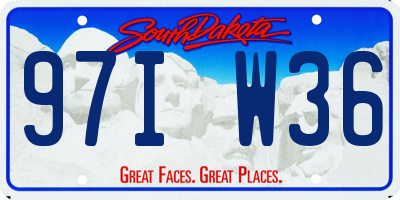 SD license plate 97IW36