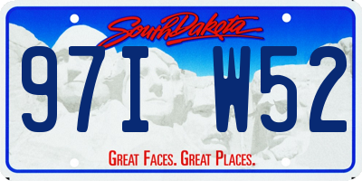 SD license plate 97IW52