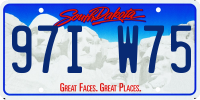 SD license plate 97IW75