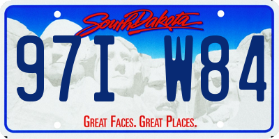 SD license plate 97IW84