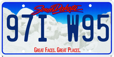 SD license plate 97IW95