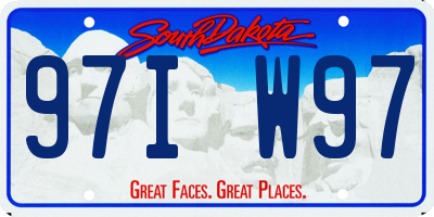 SD license plate 97IW97