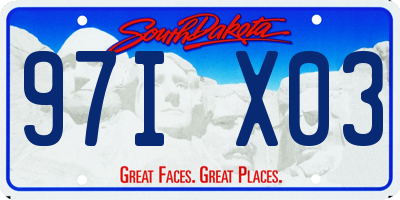 SD license plate 97IX03