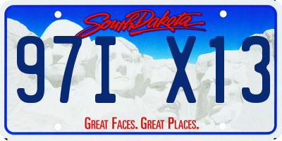 SD license plate 97IX13