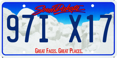 SD license plate 97IX17