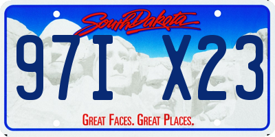 SD license plate 97IX23