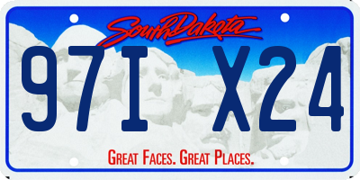 SD license plate 97IX24