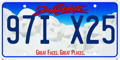SD license plate 97IX25