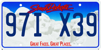 SD license plate 97IX39