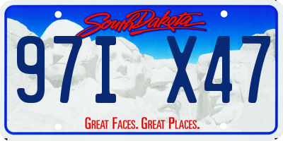 SD license plate 97IX47