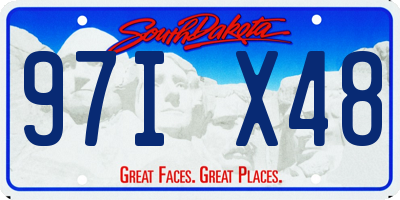 SD license plate 97IX48