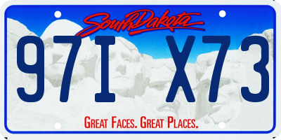 SD license plate 97IX73