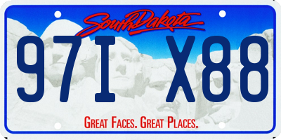 SD license plate 97IX88