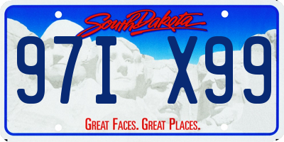 SD license plate 97IX99