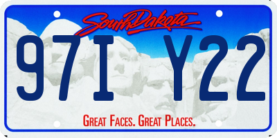SD license plate 97IY22
