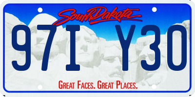 SD license plate 97IY30