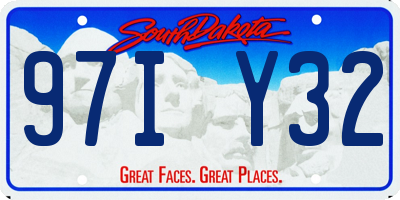 SD license plate 97IY32