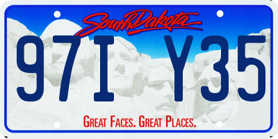 SD license plate 97IY35