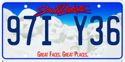 SD license plate 97IY36