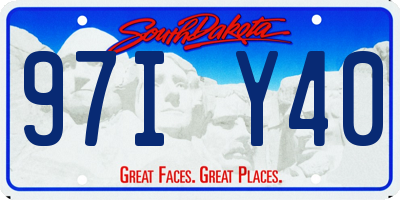 SD license plate 97IY40