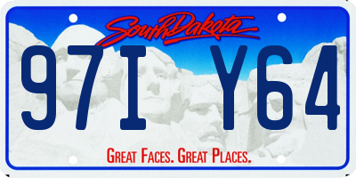 SD license plate 97IY64