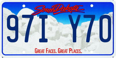 SD license plate 97IY70