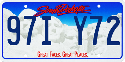 SD license plate 97IY72