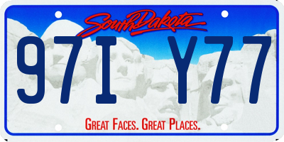 SD license plate 97IY77