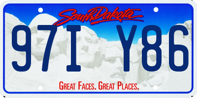 SD license plate 97IY86