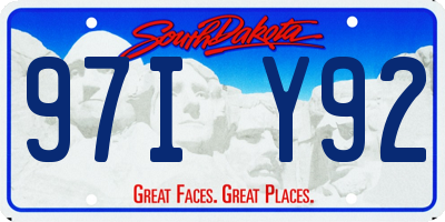 SD license plate 97IY92