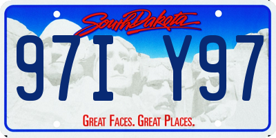 SD license plate 97IY97